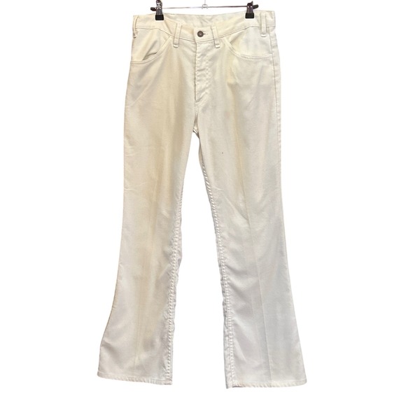 Levi's Denim - VINTAGE LEVIS STA PREST WHITE FLARE JEANS SIZE 34X32 BELL BOTTOM RETRO